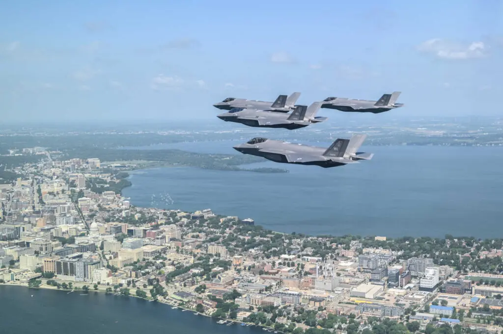F35's preforming a flyover over Madison