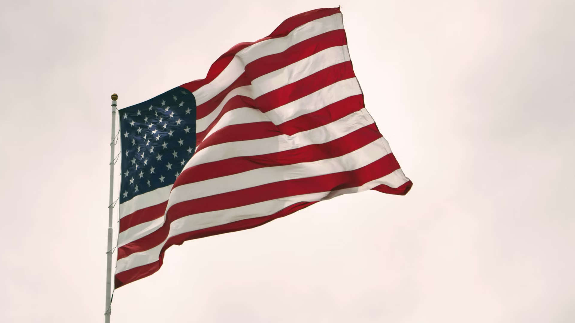 Looking up at the US Flag