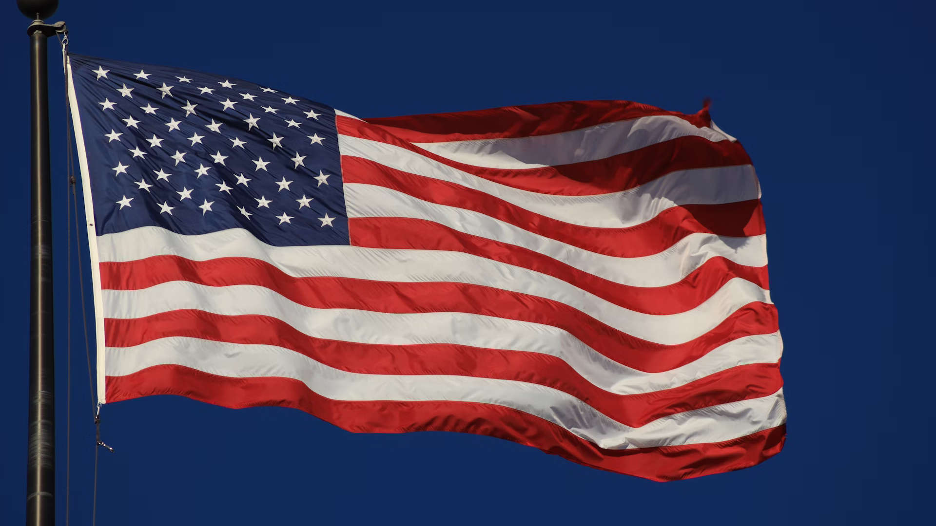 A US Flag waving in the wind
