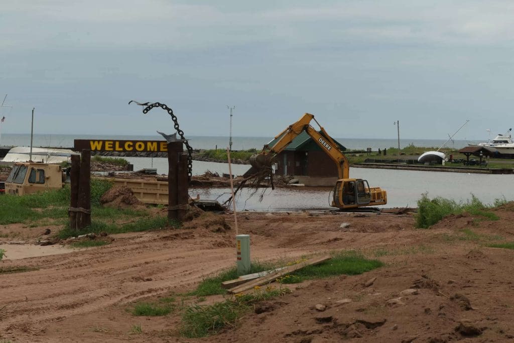Major flooding and damaging wind cleanup