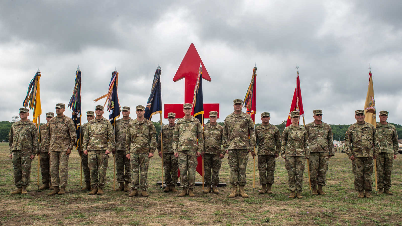 Wisconsin Army National Guard troops at attention