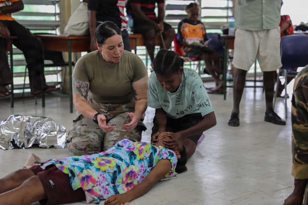 Training on how to help an unconscious person