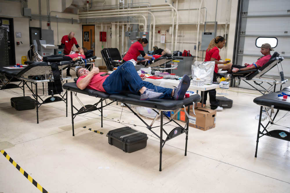 Service members donate blood